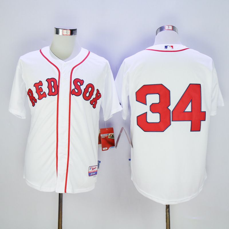 Men Boston Red Sox #34 Ortiz White MLB Jerseys